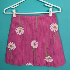 EUC Lilly Pulitzer White Label Daisy Pattern Mini Skirt